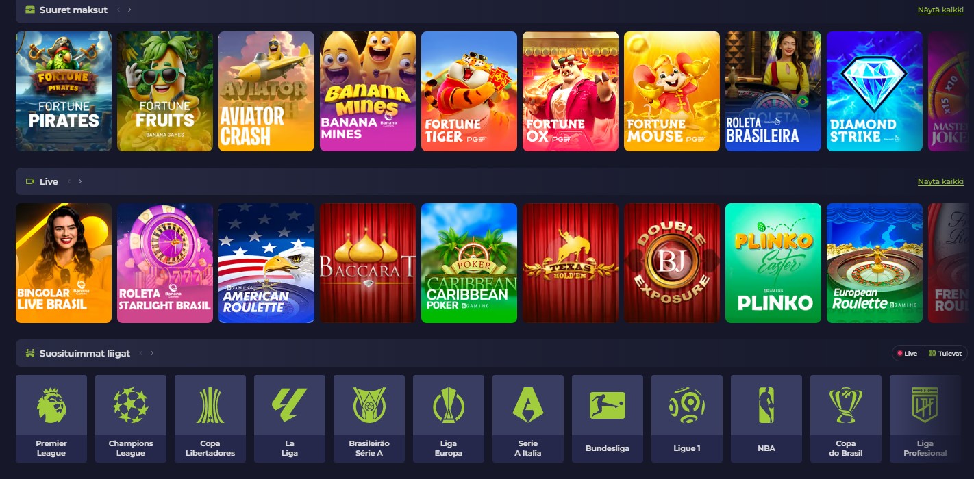 Bet7K — interface